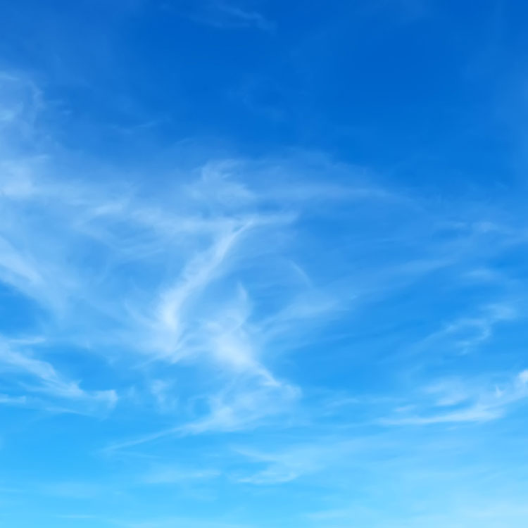 Blue sky with white clouds.